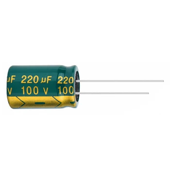 10PCS Higt kvality 100V220UF 13X20mm 220UF 100V 13*20 Elektrolytický kondenzátor
