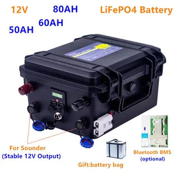 12V 50ah/60ah/80ah LiFePO4 batérie 12V lifepo4 50AH/60AH/80ah batérie vodotesné Lítium-fosfát batérie pre Motora/sonar