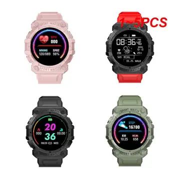 1~5 KS Smart hodinky pripomienka farebný displej srdcovú frekvenciu a krvný tlak monitorovanie monitorovanie zdravia nosenie hodiniek čierna