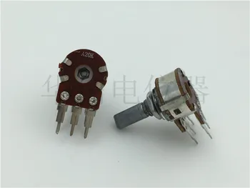 2 ks zosilňovač dvojitý potenciometer A20K dlhé rozvody pin potenciometer rukoväť dĺžka 20MMF
