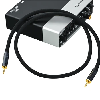 4N Čistého Striebra Core Slúchadlový Kábel 3,5 mm Muž Audio Aux Nahrávanie Line Počítač Headset Konverzie, Rozšírenie