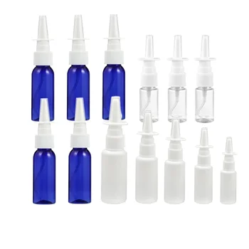 5 ks 10-60ml Prázdne Mini Plastové Nosový Sprej Fľaše Cestovné Prenosné nádrže Na Slanej Vody Umývanie Aplikácie Nosovej Postrekovač