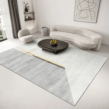 Abstrakt spálne posteľ strane deka office poschodí pad jednoduchý ľahký luxusná obývacia izba koberec geometrické čaj stôl vankúš nohy pad