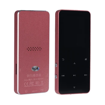 Bluetooth, MP3 Prehrávač Hudby, vstavaná 16GB MP4 Kovové Hráč Zásuvné Karty, FM Reproduktor Dotykový Displej Prehrávač