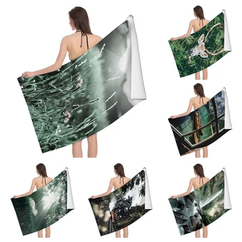Domov vaňa uteráky pre telo uteráky Prírodné Zvierat Štýl vaňa rýchle sušenie mikrovlákna pláž uterák muž ženy veľké športové uterák