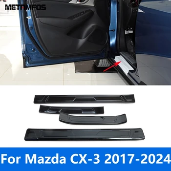 Dvere Parapetné Dosky Pre Mazda CX-3 CX3 2017-2023 2024 Vonkajšie Prahové Vitajte Pedál Šúchať Stráže Nálepky Príslušenstvo Auto Styling