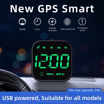 G4 LED Displej Auto Rýchlomer Smart Digitálny Budík Pripomienku, Heads-up Display GPS HUD Auto Príslušenstvo Pre Všetky Autá Kamiónu, Autobusu RV