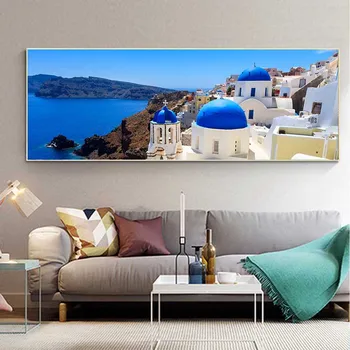 Grécky Krajiny Plagáty a Vytlačí Santorini Wall Art Plátne Obrazy Nordic Obývacia Izba Domáce Dekorácie Obrázok nástenné Maľby Cuadros