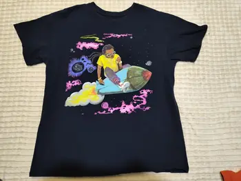 Migos Vzlet Pánska Veľkosť XL tričko Black Posledných Raketových Album Čaj s dlhými rukávmi