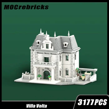 MOC-166110 Slávny Street View Architektúry Villa Volta Atrakcie Modularization stavebným Montáž Model Tehla Hračka Dary