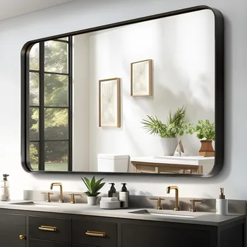 Moderné Človeka Zrkadlo Okrúhle Rohy Kúpeľňa Zrkadlá 50x32 Palcový Kúpeľňa Zrkadlo na líčenie Domov Deco Nákladnej zadarmo