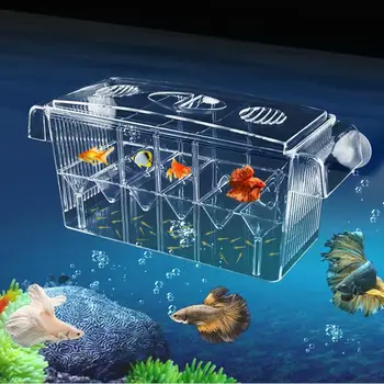 Multifunkčné Ryby Akvarijné Chovateľ Box pre akvárium Akryl Násadové Inkubátor Izolácie Box Ryby Dom Domácej Liahne klietky