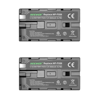Neewer (2Pack) 2600mAh Sony NP-F550/570/530 Náhradné Batérie pre Sony HandyCams, Neewer Nanguang CN-160,CN-216,CN-126 Série