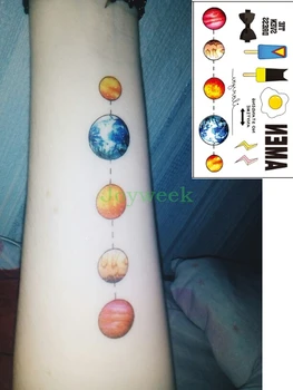 Nepremokavé Dočasné Tetovanie nálepky Planéty ice cream tatto nálepky flash tetovanie falošné tetovanie pre deti, dievčatá
