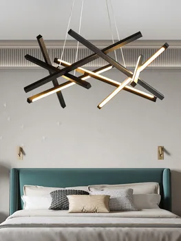 Nordic minimalistický obývacia izba luster výtvarné umenie minimalistický reštaurácia dizajnér geometrické svetlo luxusné spálne osvetlenie