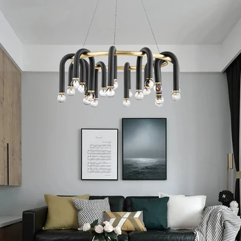 Nový typ žehlička prívesok lampa, kuchyňa lampa, obývacia izba dizajnér, U-tvarované žehlička čierna prívesok na čítanie, domáce dekorácie lampa CX53GT
