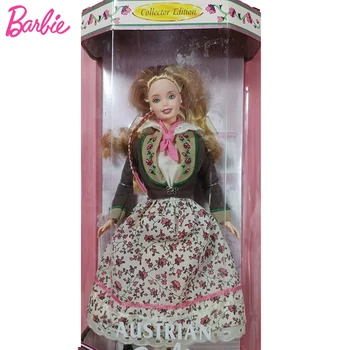 Originálne Bábiky Barbie Sveta Rakúskej 1999 Pastoračnej Kabát Kvet Sukne Ročník Dievčatá, Hračky pre Deti 1/6 Collector Edition
