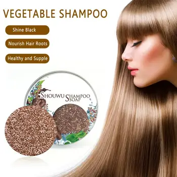 Prírodné Organické Polygonum Vlasy Stmavnutie Šampón Bar Mydlo Mierne Vzorec Vlasy Šampón Šedivé Vlasy Zadnej Strane Čistenie