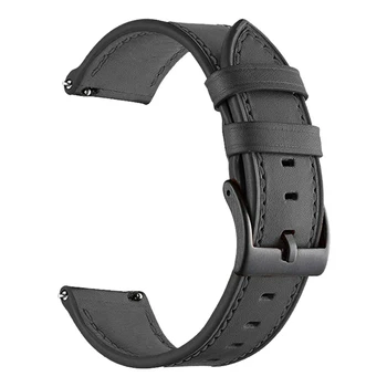 PU Kožené Watchband Popruh Pre Huawei Hodinky, Náramok Kapela 22 mm Náramok Pre Huawei Univerzálny Model Black Odolné Jednoduché Použitie