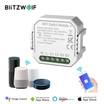 Smart Home 10A 2300W obojsmerné WIFI, Smart Switch Modul APLIKÁCIE Diaľkového ovládača Skupiny Ovládanie Časovač Smart Zásuvka Funguje Alexa