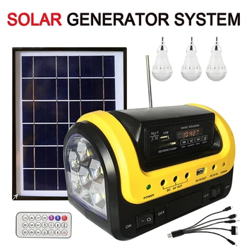 Solárnych Systémov so Solárnymi Panelmi Bluetooth Solárnu elektráreň s Led Baterka Solárny pohon Pre Domáce Použitie, Kempovanie
