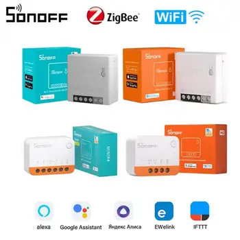SONOFF Wifi, Zigbee MINIR2 DUALR3 ZBMINI DIY Mini Smart Switch EWeLink APP Ovládania Hlasové Ovládanie Funguje Alexa Domovská stránka Google