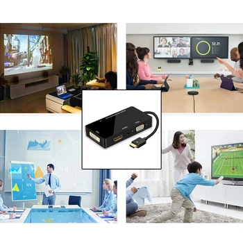 Splitter na DVI, VGA Kábel Vga pre PC Projektor, Notebook, Video Konvertor