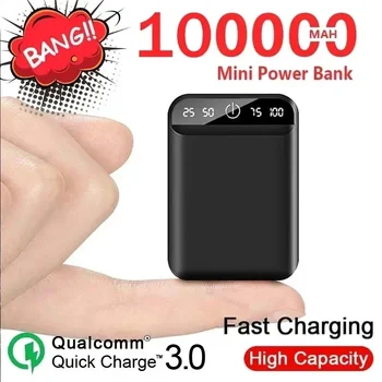 Vonkajšie Núdzové Externú Batériu 100000mAh Mini Portable Power Bank S dvomi USB Portmi Power Bank Pre Xiao Samsung Lphone