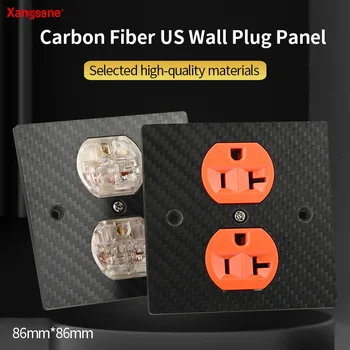 Xangsane HiFi triede uhlíkových vlákien 2-bitové NÁS elektrickej siete panel 86mm*86mm v-sieťovej napájacej zásuvky červená meď zásuvky core tri možnosti
