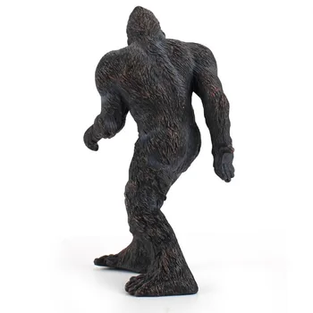 Čierna Hnedá Bigfoot Socha Nádherné 5.9 palcový PVC Primitívne Zvierat Stolné Dekorácie Pevné Zvieratá Odolné Tabuľka Home Decor