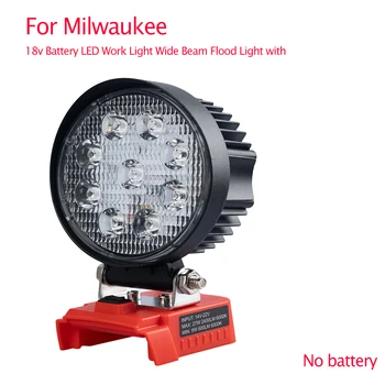 Akumulátorové LED Svetlo pre Milwaukee 18v Batérie LED Pracovné Svetlo Široký Lúč Flood Light s Nízkym Napätím Ochrana