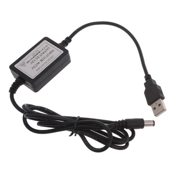 K92F USB 5V na 12V Adaptér Nabíjací Kábel 5.5x2.1mm pre Router Mini Reproduktor Ventilátor