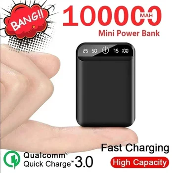 Vonkajšie Núdzové Externú Batériu 100000mAh Mini Portable Power Bank S dvomi USB Portmi Power Bank Pre Xiao Samsung Lphone